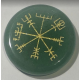 Viking Runic Compass Aventurine Green